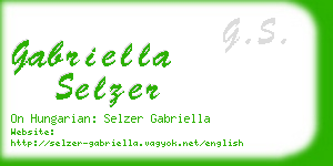 gabriella selzer business card